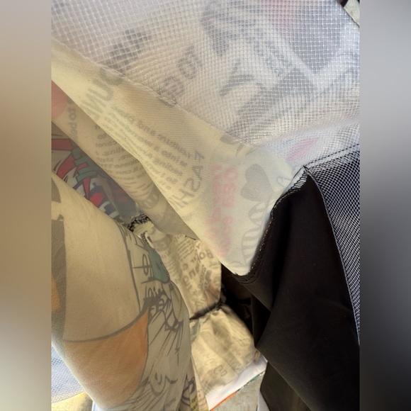 Comic Print Colorblock Puff Sleeve Dress XL - Picture 8 of 10